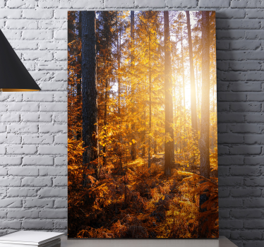 Tableau paysage Arbres de soleil de la forêt - TenStickers