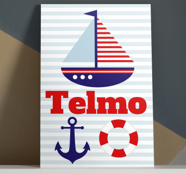 Tableau paysage mer Nombre infantil personnalisable - TenStickers