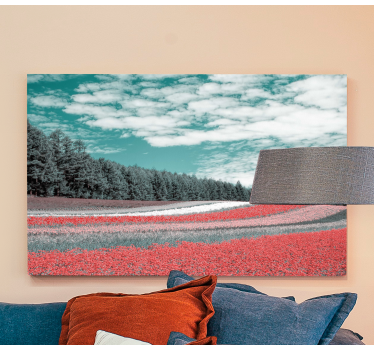 Tableau paysages champ de fleurs éclatant - TenStickers