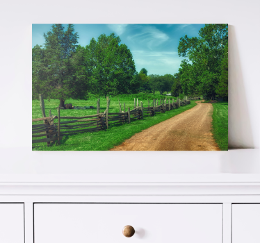 Tableau paysages chemin de campagne serein - TenStickers