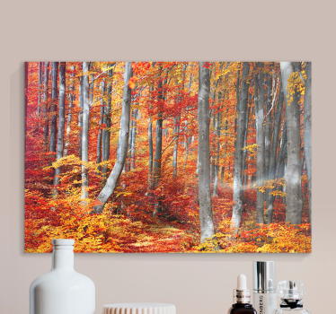 Tableau paysages chemins forestiers d'automne - TenStickers
