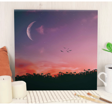 Tableau paysages ciel crépusculaire au clair de lune - TenStickers