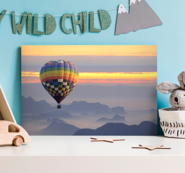 Tableau paysages montgolfière colorée - TenStickers
