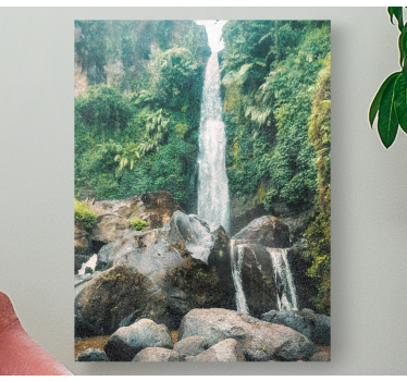 Tableau paysages scène de cascade sereine - TenStickers
