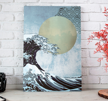 Tableau paysages vagues et lune - TenStickers