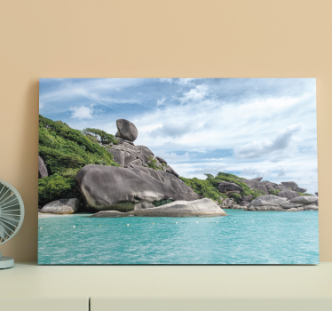 Tableau paysages vue sur l'île rocheuse - TenStickers