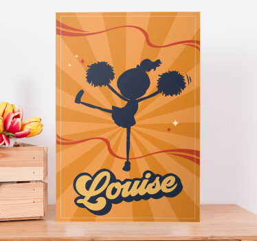 Tableau personnage art personnalisé pom-pom girl joyeuse - TenStickers