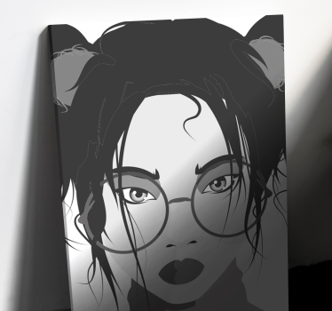 Tableau personnage femme jeune et Élégante - TenStickers