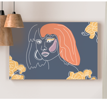 Tableau personnage image botanique conceptuelle - TenStickers