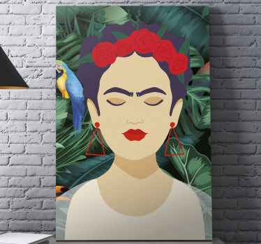 Tableau personnage inspiré de frida kahlo - TenStickers