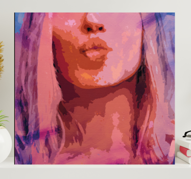 Tableau personnage portrait de baiser élégant - TenStickers