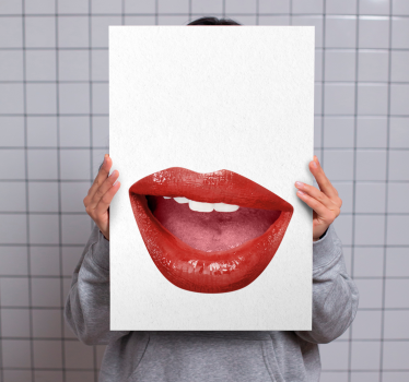 Tableau personnage portrait de lèvres - TenStickers