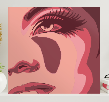 Tableau personnage portrait de visage frappant - TenStickers