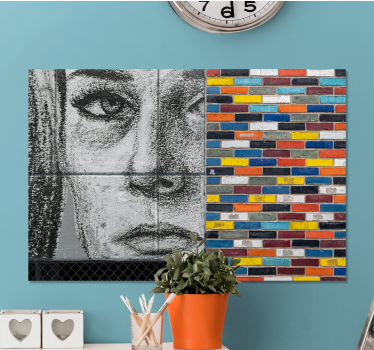 Tableau personnage portrait et mosaïque - TenStickers
