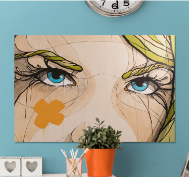 Tableau personnage portrait féminin expressif - TenStickers