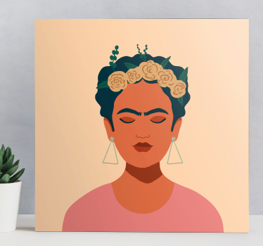 Tableau personnage portrait inspiré de frida - TenStickers