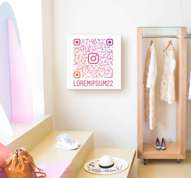 Tableau code QR Instagram personnalisable - TenStickers