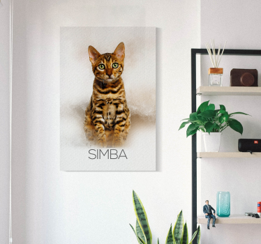 Tableau personnalisé portrait d'animal de compagnie - TenStickers