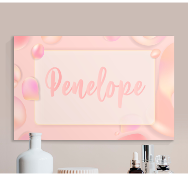 Tableau personnalisé affichage de nom élégant - TenStickers