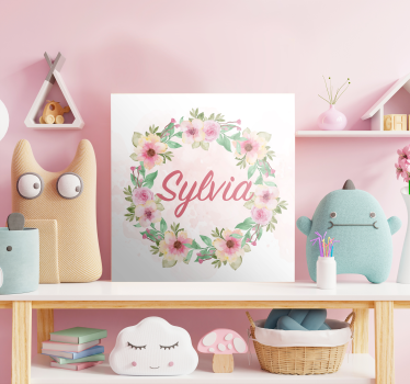 Tableau personnalisé de fleurs de printemps aquarelle - TenStickers