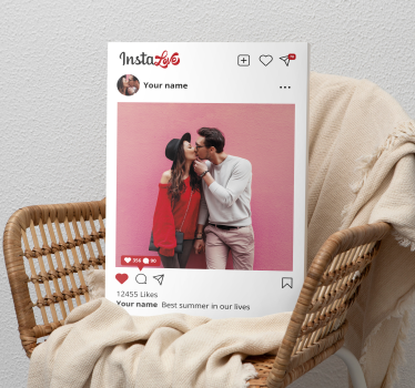 Tableau personnalisé post Instalove - TenStickers