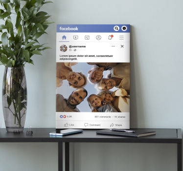 Tableau photo personnalisé page Facebook - TenStickers
