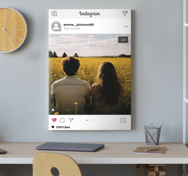 Tableau photo personnalisé page Instagram - TenStickers
