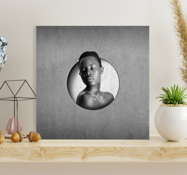 Tableau photo personnalisée béton effet 3d - TenStickers