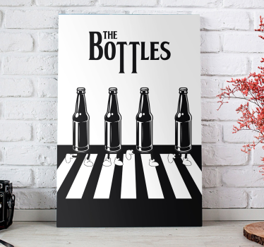 Tableau texte gamme de bouteilles rayées - TenStickers