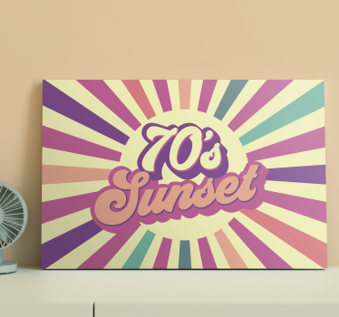 Tableau texte graphique de coucher de soleil rétro - TenStickers