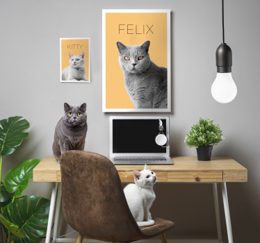 Tableau portrait animal de compagnie personnalisable - TenStickers