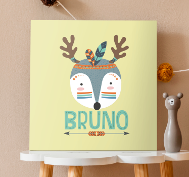 Tableau bébé animal de la forêt nordique - TenStickers