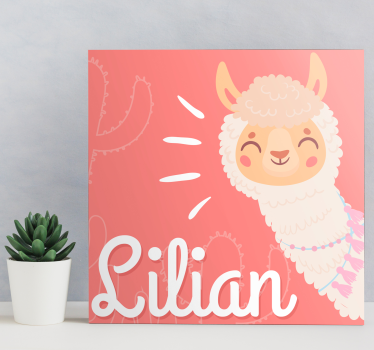 Tableau bébé lama personnalisé - TenStickers