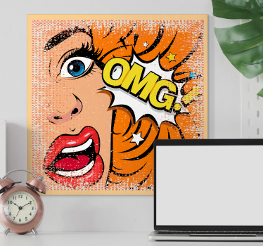 Tableau vintage icône de réaction émotionnelle - TenStickers