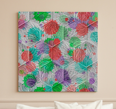 Tableau vintage pavés Gaudi colorés - TenStickers