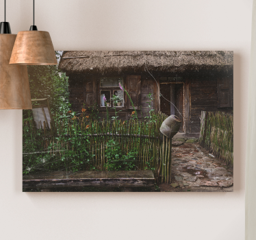 Tableau rustique entrée de cottage charmante - TenStickers