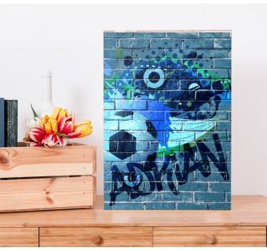 Tableau sports art graffiti football - TenStickers