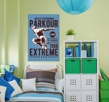 Tableau sports motif parkour style vintage - TenStickers