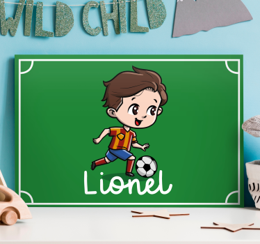 Tableau sports personnage de foot - TenStickers