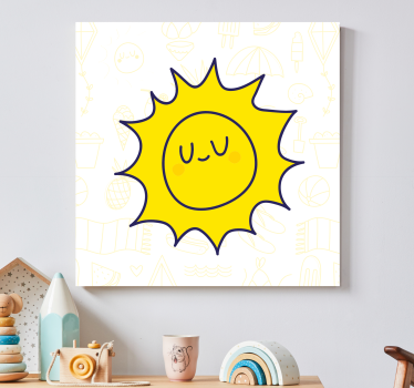 Tableau sports visage souriant ensoleillé - TenStickers