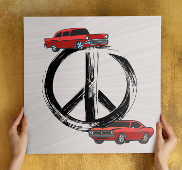 Tableau sports voitures classiques paix - TenStickers