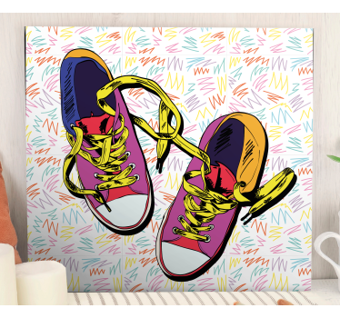 Tableau super héros design de baskets colorées - TenStickers
