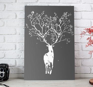 Tableau tête de cerf Cerf d'arbre - TenStickers