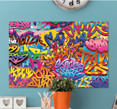 Tableau texte art de graffiti Éclatant - TenStickers