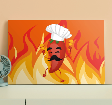 Tableau texte chef piment dansant - TenStickers