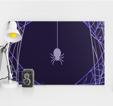 Tableau texte toile d'araignée focalisée - TenStickers