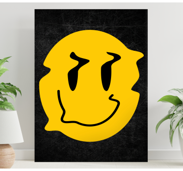 Tableau texte visage joyeux et sourire radieux - TenStickers