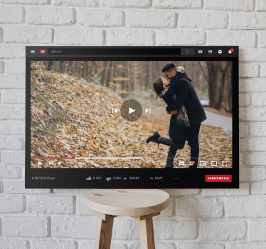 Tableau vidéo Youtube personnalisé - TenStickers