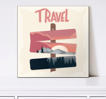 Tableau villes et pays panneau de voyage - TenStickers