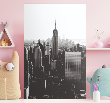 Tableau villes et pays perspective empire state - TenStickers